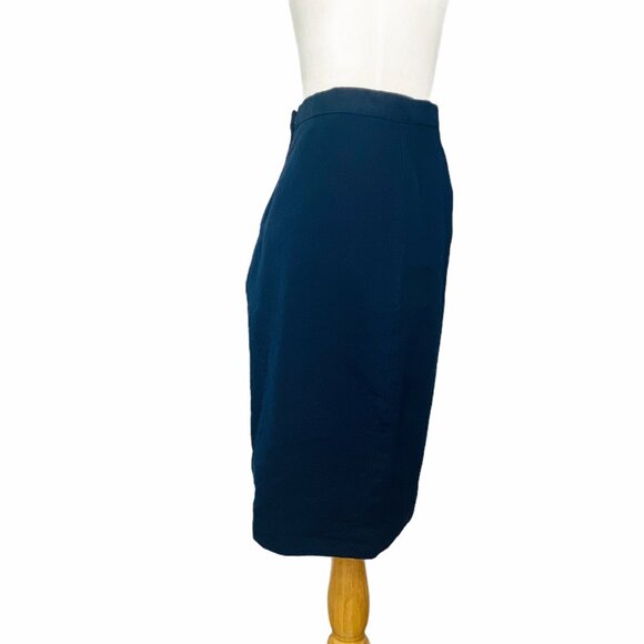 Peggy Jennings Vintage Corduroy Blue Pencil Skirt Sz 10 - Picture 6 of 13
